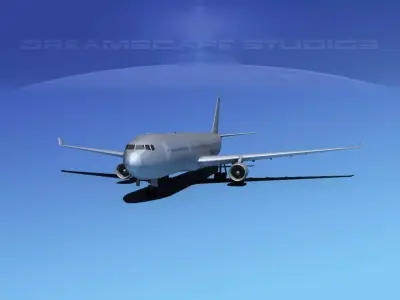 Airbus A330-300 Bare Metal 3D model