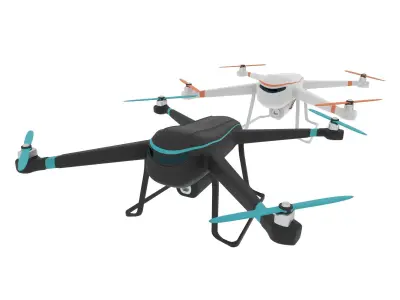 Flycam  Drone Low-poly 3D model