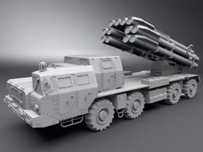 BM30 Smerch Scale model 3D print model