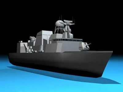 Frigate ship 3D model