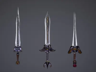 Modular Blades Emporium Part 2 Low-poly 3D model