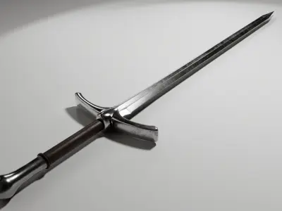 Realistic Basic Sword  Low-poly 3D model