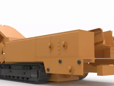 Mining and Tunneling Roadheader 3D model