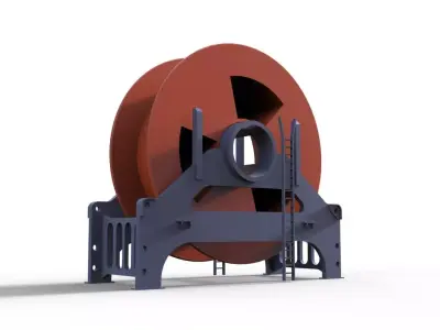 Stand for cable reel  for ship models Typ B 3D print model