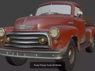 8 Old Scratched Truck 3d Model 3D Model Pack