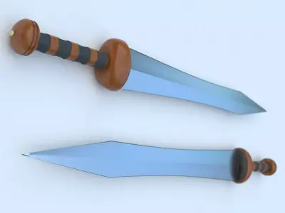 Gladius Mainz Sword Low-poly 3D model
