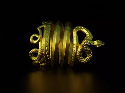 3d Model of  Snake Ring from Ancient Age 3D print model