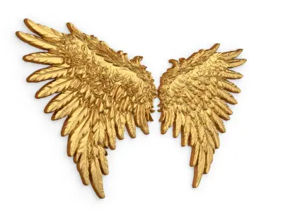 Wings Printable carved decor 11 3D model