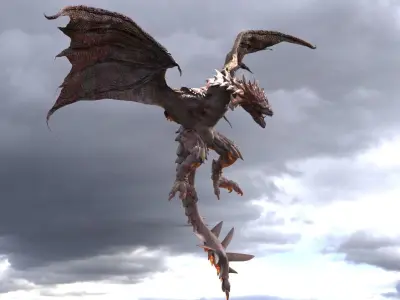 Demon Lava Dragon and Jungle Dragon 3D model
