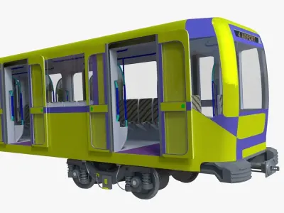 Metro train 3D model