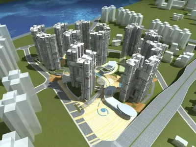 High-Rise Residential 3D model 18
