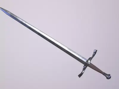The Medieval Longsword v2 LOW POLY Low-poly 3D model