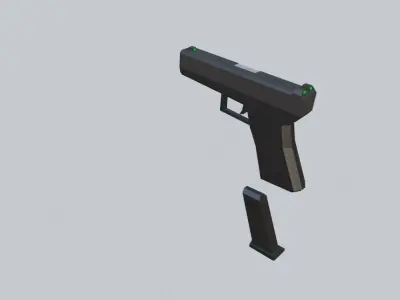 Glock-17 Low poly Low-poly 3D model