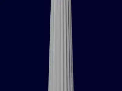 Ancient Column Internally Rounded  Low-poly 3D model