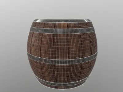 Old Barrel 3D model get