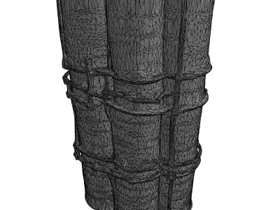 Rusty Stacked Tin Cans Prop Low-poly 3D model