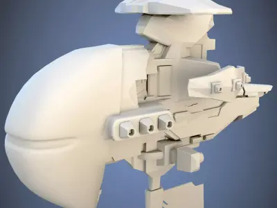 War Spaceship Free 3D model