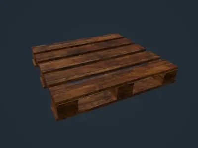 Wood Pallet Low-poly 3D model shop