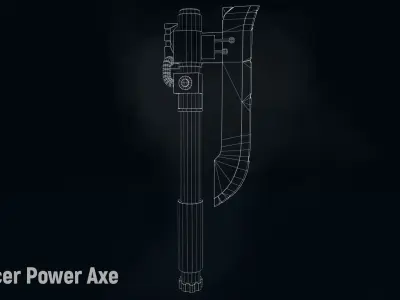 AC Artificer Power Axe Low-poly 3D model