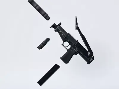Veresk SMG Submachine Gun for G8F 3D model