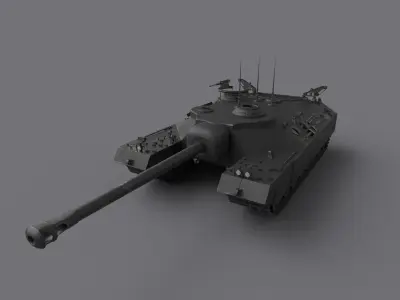 t25 t95 tank low-poly Low-poly 3D model