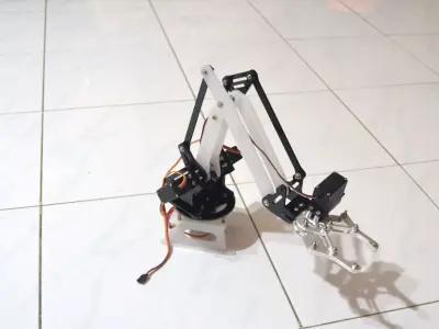 3DOF Robotic Arm with Verical Object Picking Gripper 3D print model