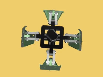 WOOD LOG TREE CRANE ATTACHMENT ARM LOADER LIFTING GRABBER JAWS 3D model
