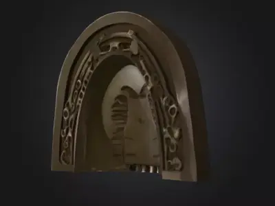 Stone Guardian Low-poly 3D model