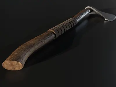 Medieval Axe Low-poly 3D model buy