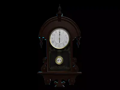 Fancy Pendulum Wall Clock 3D model