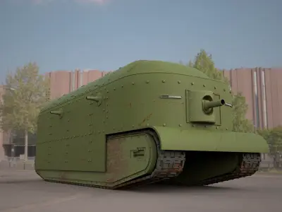 flying elephant tank 3d model 3D model