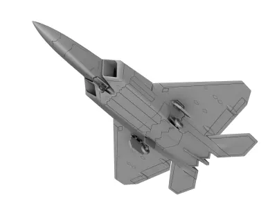 STL FILES OF SCALE MODEL F-22 RAPTOR Scale 1-72 3D print model