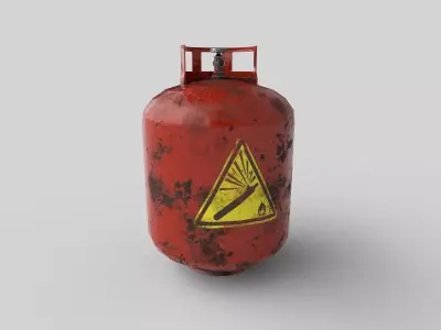 GAS TUBE GAME READY Low-poly 3D model