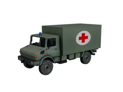 Military Ambulance Tactical Medical Response Vehicle 01 3D model