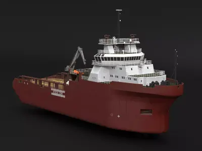 Anchor Handling Tug Supply Vessel 3D model