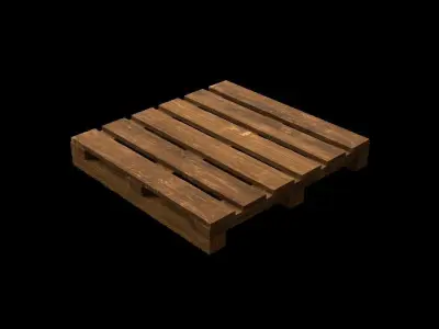 Wood pallet Low-poly 3D model buy