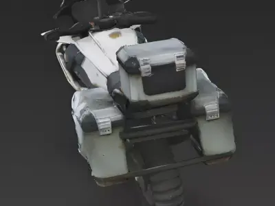 Realistic Crashed Adventure Motorcycle 3d model Low-poly 3D model