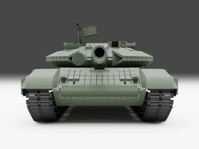 T-64 BV MBT Low-poly 3D model