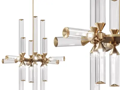 Chandelier Castle 18 03 Brass designed 3D model