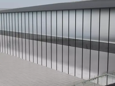 Modern Glass Facade Shopping Mall Entrance Building Exterior  3D model