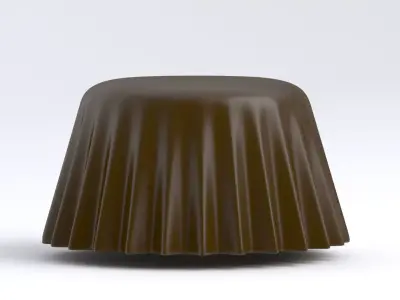 Cupcake Mould dark chocolate 3D model