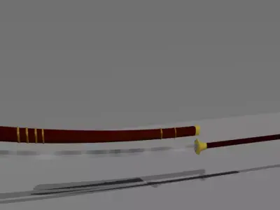 SwordThailand samurai sword Low-poly 3D model