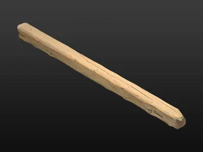 Wood Beam Low-poly 3D model