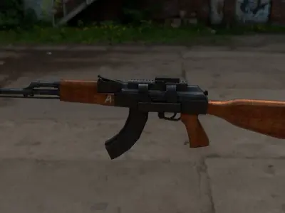 AKM gun 3D model