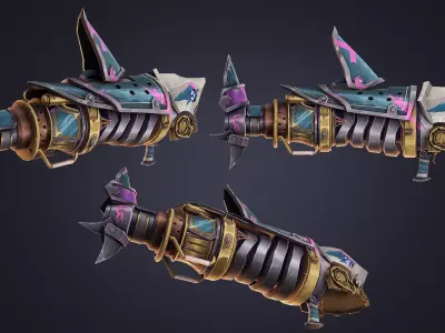 Arcane Fishbone Low-poly 3D model