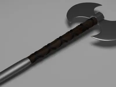 Barbarian Axe Free low-poly 3D model