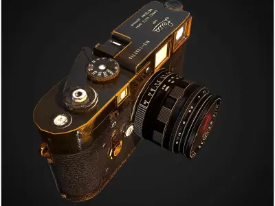 Old DSLR Camera  Low-poly 3D model