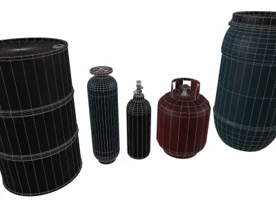 Industrial Props Pack 1 - Game props Low-poly 3D model