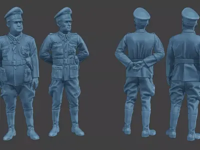German Officers Stand ww2 G5 3D print model