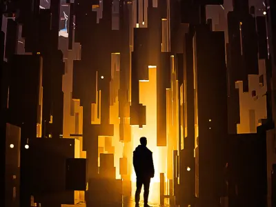 Cubes Space Free 3D model